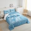 Kids' Watercolor Bow Comforter Set, Blue Glitter Bow (No Glitter) view 3