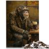 1000-Piece Adult Puzzle, Chimpanzee Irish Pub, Ages 14+, 38 x 52 cm (14.9 x 20.4 in) view 2