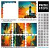 1000-Piece Wooden Puzzle for Adults, Lighthouse at Sunset, 50 x 75 cm, Ages 14+ view 3