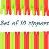 AERZETIX Set of 10 N5 Spiral Zippers, 65 cm, Separating view 4