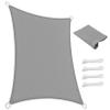SUNLIMEI Rectangular Shade Sail 110 x 370 cm, 95% UV Protection, HDPE, Light Gray view 1
