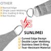 SUNLIMEI Rectangular Shade Sail 110 x 370 cm, 95% UV Protection, HDPE, Light Gray view 4