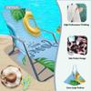 ENEN Sun Lounger Towel Cover with 2 Pockets, Black Stripes, 75 x 200 cm view 3