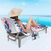 ENEN Sun Lounger Towel Cover with 2 Pockets, Black Stripes, 75 x 200 cm view 4
