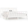 BOWEKAM Solid Pine Bed Frame Without Mattress, White, 200 x 200 cm view 2