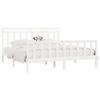 BOWEKAM Solid Pine Bed Frame Without Mattress, White, 200 x 200 cm view 3