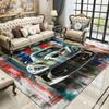 TerroVee Sports Car Rug, 200 x 200 cm, Colorful Graffiti Abstract Art, Washable view 3