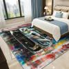 TerroVee Sports Car Rug, 200 x 200 cm, Colorful Graffiti Abstract Art, Washable view 4