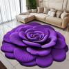 Floral Plush & Diatomaceous Earth Floor Mat, 3D Flower Design, Soft, Super Absorbent, Dual-Sided Non-Slip Bathroom Rug for Bedroom, Entryway, or Vanity Area (G, 31 in/80 cm) view 1