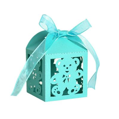 XDMING 10/20/50 Little Bear Candy Favor Boxes with Ribbon