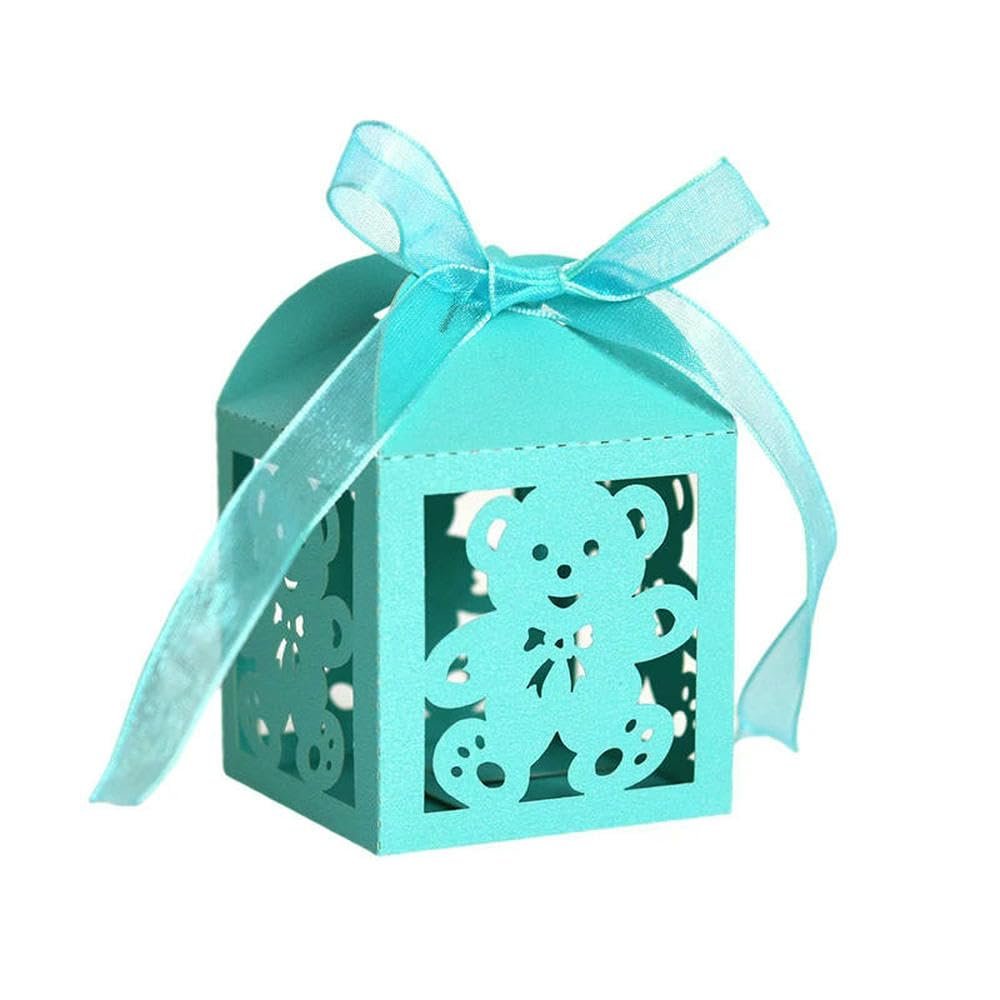 XDMING 10/20/50 Little Bear Candy Favor Boxes with Ribbon