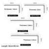 L-Shaped Stair Edge Profile, 90 cm Aluminum Stair Nosing, Gold, W 7 x H 3 cm view 3