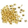 QUARKZMAN 100-Pack 6 mm Hollow Rivets, Gold-Tone Metal Pyramid Studs view 1