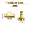 QUARKZMAN 100-Pack 6 mm Hollow Rivets, Gold-Tone Metal Pyramid Studs view 2