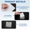 QUARKZMAN 25-Pack Self-Adhesive Label Holders, 8 x 8 cm, Clear view 3