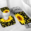 3-Piece Bathroom Mat Set, Washable Non-Slip Bath Mat, Toilet Contour Mat with Cutout and Bath Mat, 50 x 80 cm, Dolphin view 2
