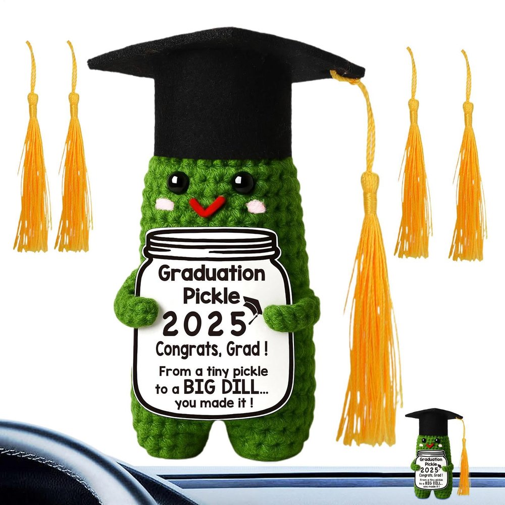 Crocheted Stress-Relief Knitting Card for Graduation, Birthday, and Encouragement