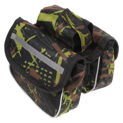 ibasenice Bicycle Top Tube Bag with Phone Pocket, Green, Fabric