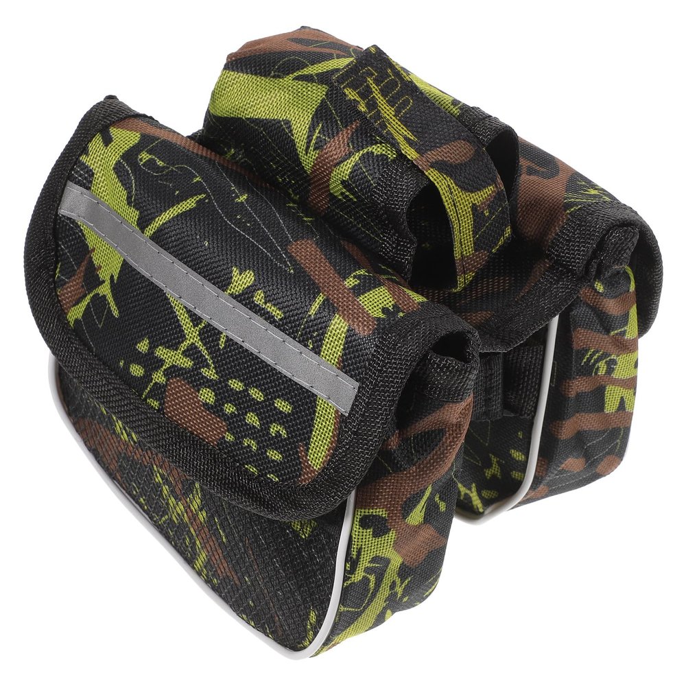 ibasenice Bicycle Top Tube Bag with Phone Pocket, Green, Fabric