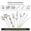 2-Piece Steel Cable Kit, 2 mm PVC-Coated Stainless Steel Cables with Rings and Aluminum Sleeves, 1 m Each view 4