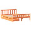 Bed Frame Without Mattress Wax Brown 150 x 200 cm King Size Solid Pine view 3