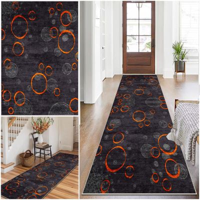 Modern Hallway Runner Rug, Non-Slip Washable Kitchen Runner, 50 x 400 cm