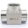 RPOVAXVK Equal M20 x 1.5 mm Female-Thread 3-Way Tee, 304 Stainless Steel Pipe Fitting, Max. Pressure 2.5 MPa view 2