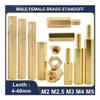 1,050-Piece M2 M2.5 M3 M4 M5 Brass PCB Standoffs, Female-to-Female, 9 mm view 2