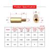 1,050-Piece M2 M2.5 M3 M4 M5 Brass PCB Standoffs, Female-to-Female, 9 mm view 3
