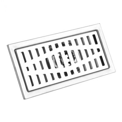 HYFEUOKF Stainless Steel Drain Channel, 20 x 10 cm, with Tile Insert