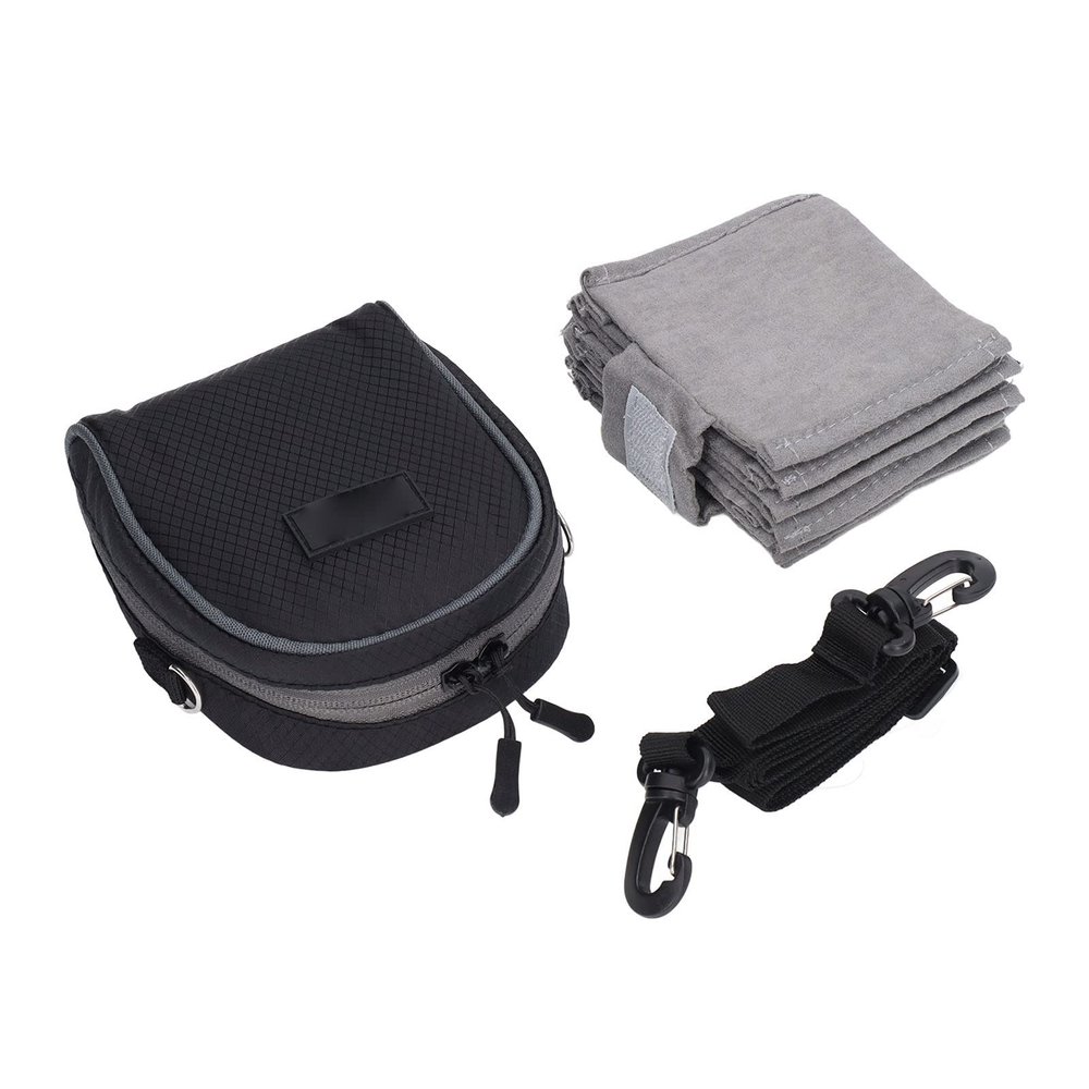 RASTKY Camera Lens Filter Case for 8 Filters, Portable Nylon Bag with Shoulder Strap