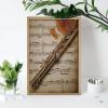 Customizable Diamond Painting Kit with Flute Music, Full Drill, Round Gems, 20.3 x 30.5 cm view 4