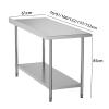 Stainless Steel Work Table with Adjustable Shelf and Backsplash view 3