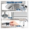 Stainless Steel Work Table with Adjustable Shelf and Backsplash view 4