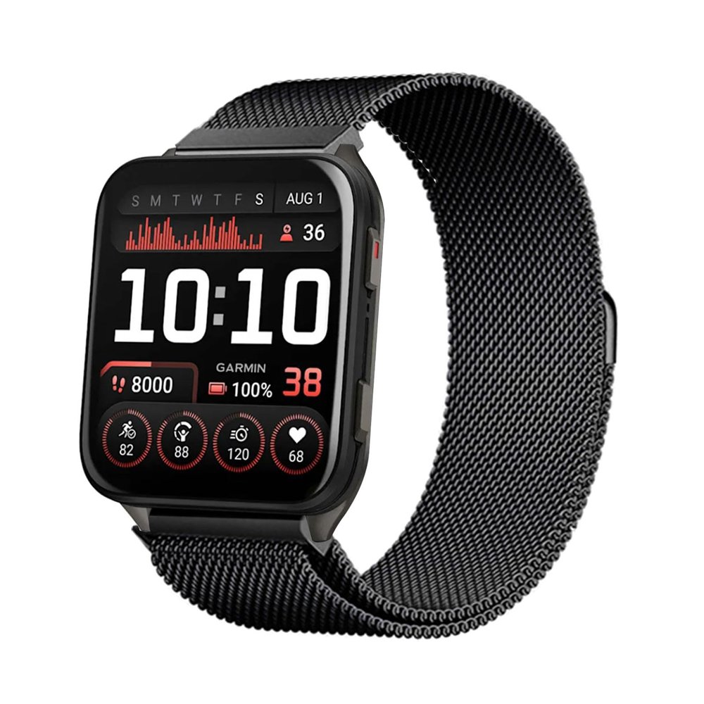 Compatible Metal Stainless Steel Woven Magnetic Replacement Band for Garmin Venu X1, Quick Release, One Size