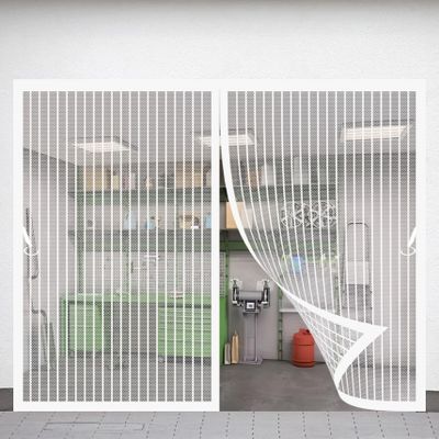 Adjustable Magnetic Insect Screen Door 163 x 255 cm, Light-Transmitting, Easy Installation, Self-Closing, White
