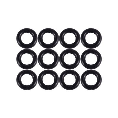 Remingtape Black Rubber O-Ring Seals, 9 mm OD x 5 mm ID x 2 mm, 12-Pack