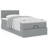 Hoodmeel 90 x 200 cm Box Spring Bed with Mattress, Topper and Storage, Light Gray view 1