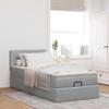 Hoodmeel 90 x 200 cm Box Spring Bed with Mattress, Topper and Storage, Light Gray view 3