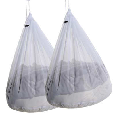 Large Multipurpose Laundry Bags, White, 80 x 60 cm, 2-Pack