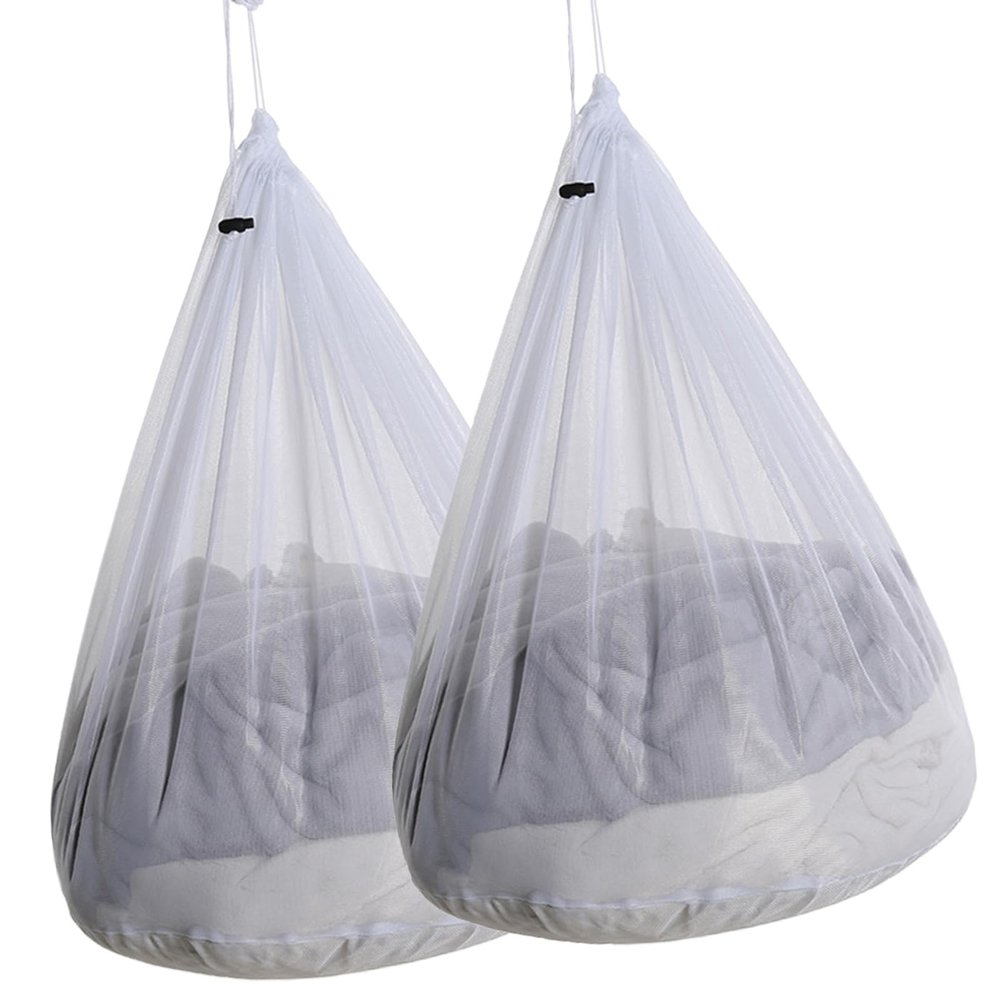 Large Multipurpose Laundry Bags, White, 80 x 60 cm, 2-Pack