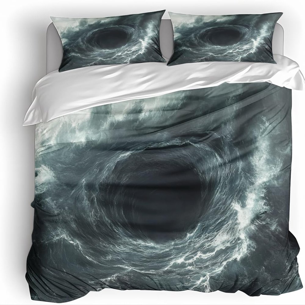 Vortex Sea Abyss 3D Bedding Set, 135 x 200 cm