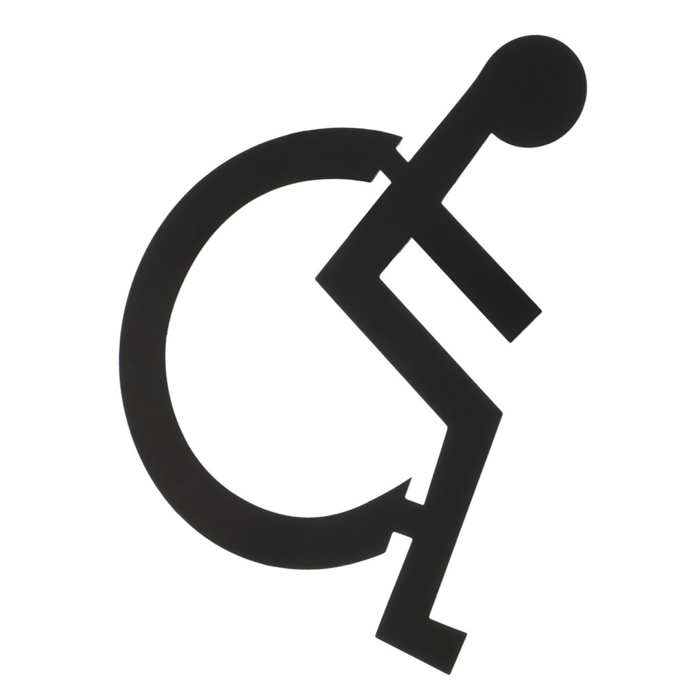 IMIKEYA Modern WC Sign, Easy to Install, Stainless Steel, Weather-Resistant, for Public Places and Restaurants