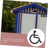IMIKEYA Modern WC Sign, Easy to Install, Stainless Steel, Weather-Resistant, for Public Places and Restaurants view 2