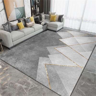PEIHUODAN Minimalist Geometric Line Rug for Living Areas, Soft Bedside Rug for Kids' Rooms, Modern Home Decor, Non-Slip Floor Mat (Color 6, 140 x 200 cm)