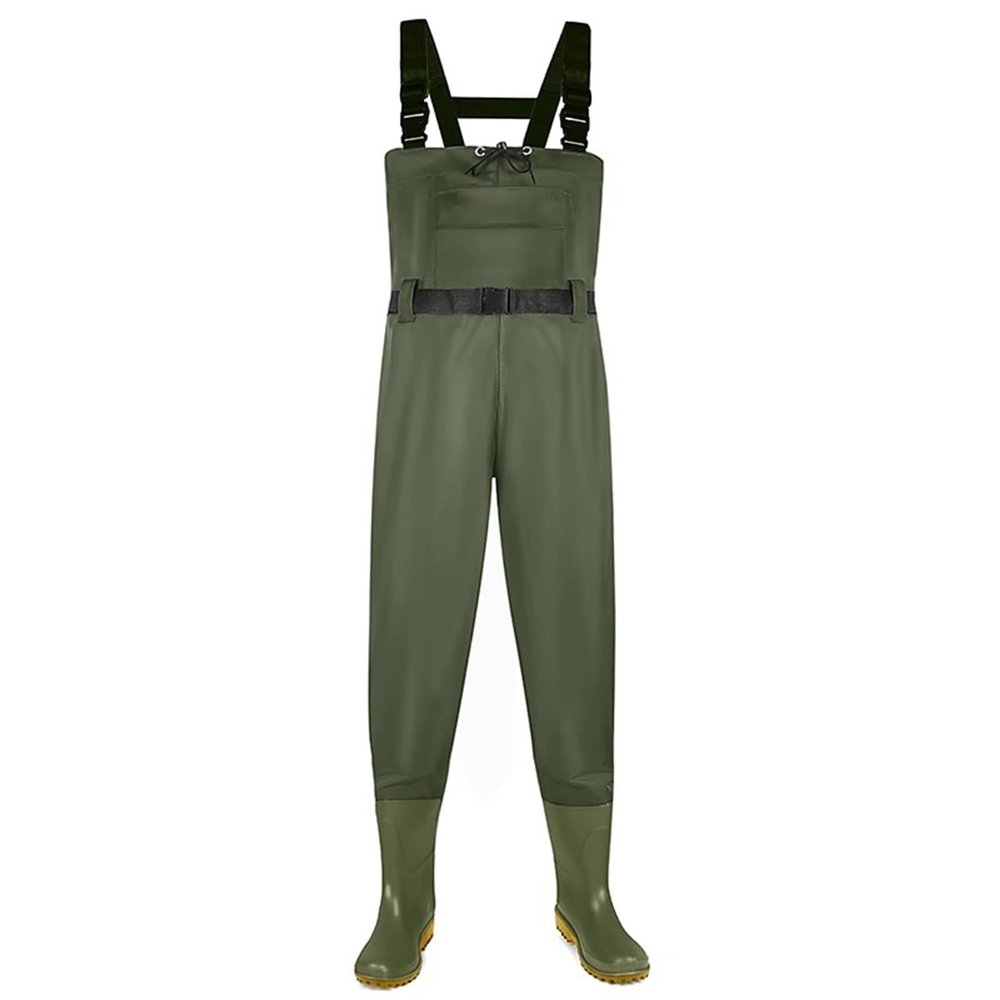 CYHTYM Lightweight Waterproof Waders for Men and Women, Fishing, Farming, and Car Washing (Green, EU 37)
