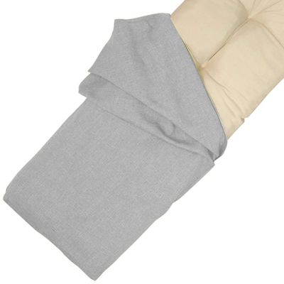 Custom Bench Cushion Cover, Light Gray, 60 x 50 x 8 in