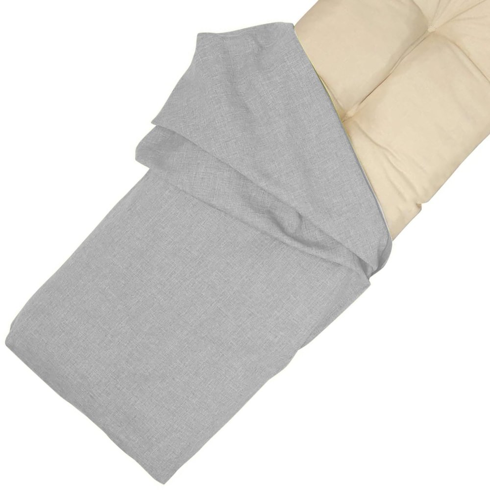Custom Bench Cushion Cover, Light Gray, 60 x 50 x 8 in