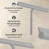 Minismus Shower Squeegee with Holder, 33 cm, Gray view 4