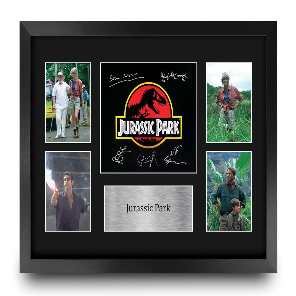 HWC Trading Jurassic Park 1 Printed Signed Autograph Display for Film Memorabilia Fans – A3 Framed